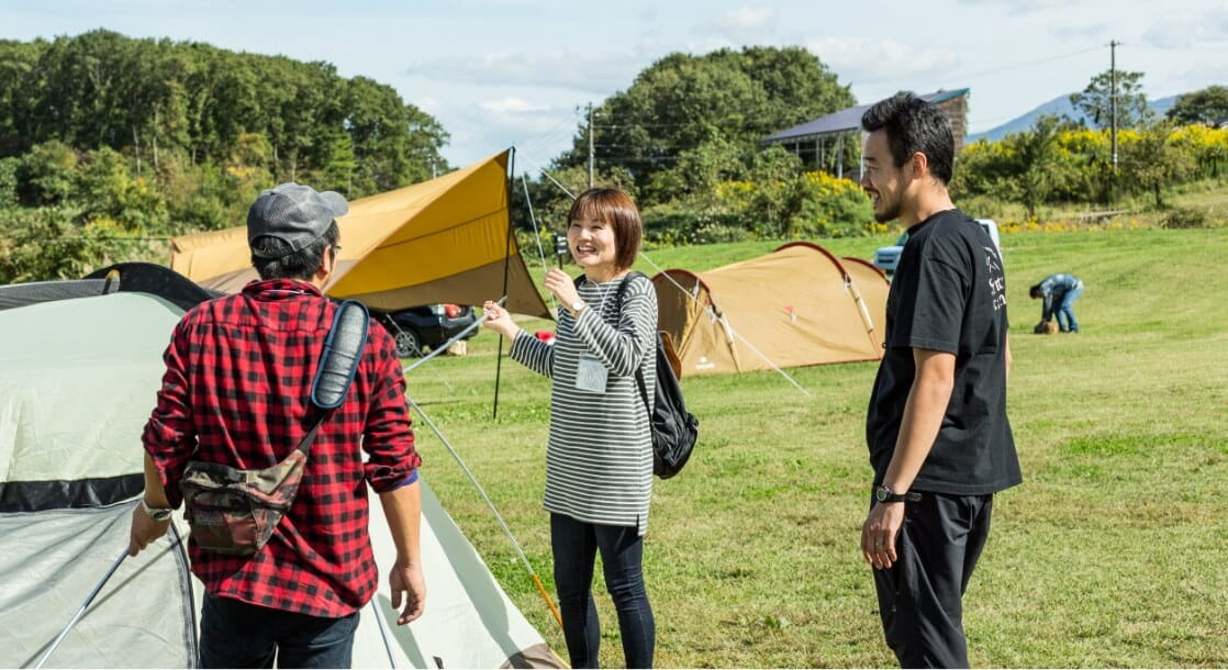 手ぶらプラン スタッフが設営補助いたします