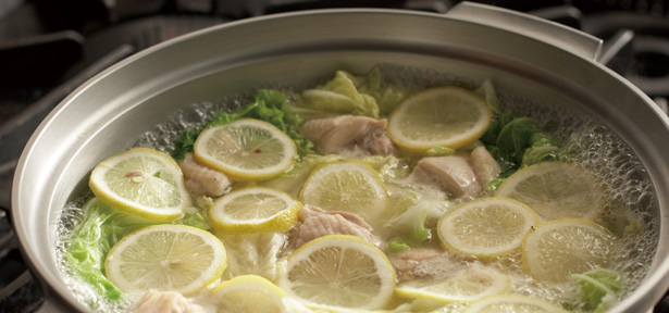 鶏と白菜のレモン鍋