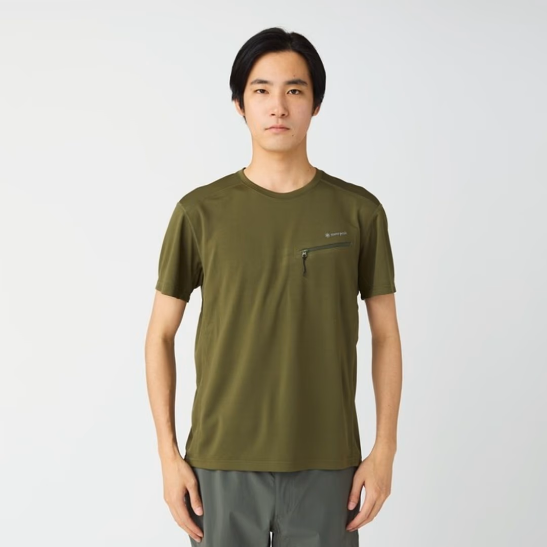 Zip Pocket Short Sleeve T-Shirt OLIVE