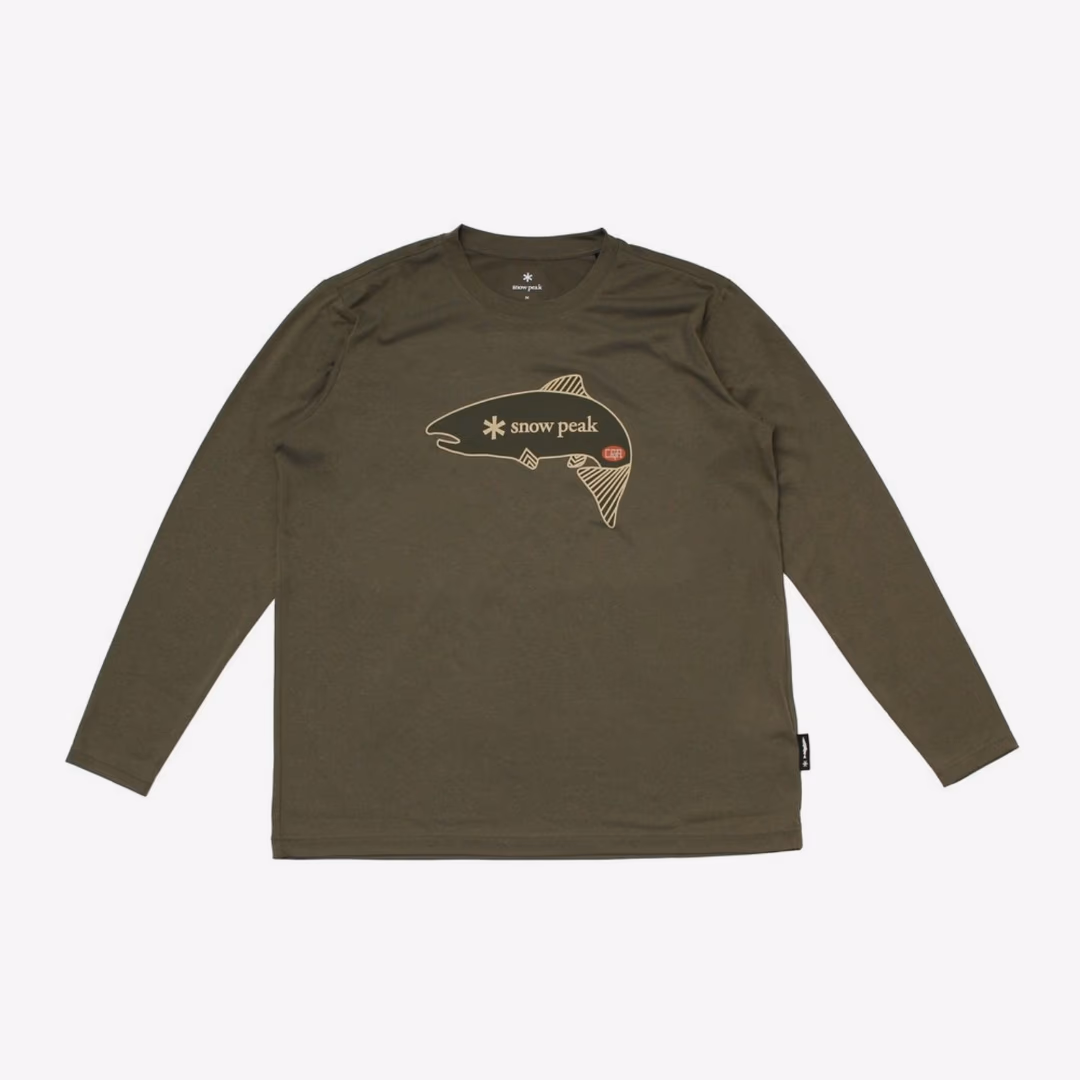 YAMAME Graphic Long Sleeve T-Shirt CHARCOAL