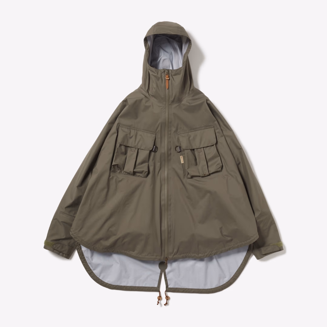 Wide Rain Poncho GREIGE