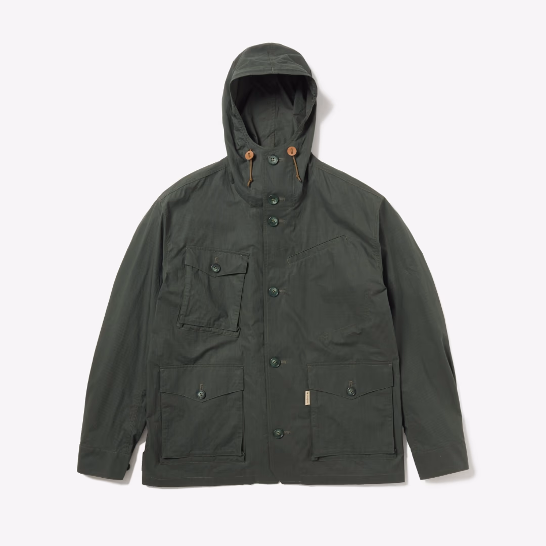 Waxed Windbreaker Jacket OLIVE