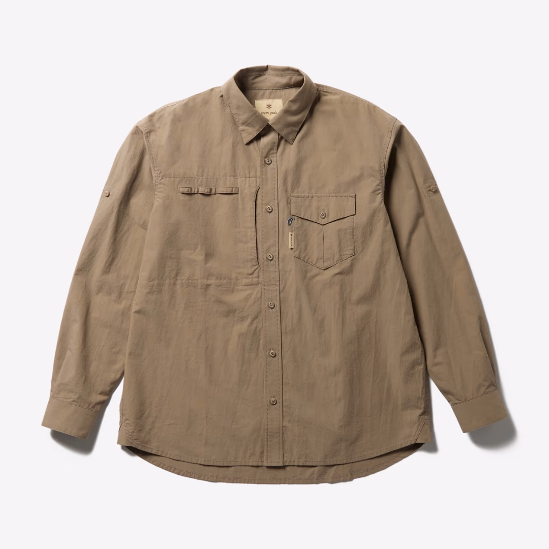 Antique Dyed Fishing Shirt DARK BEIGE