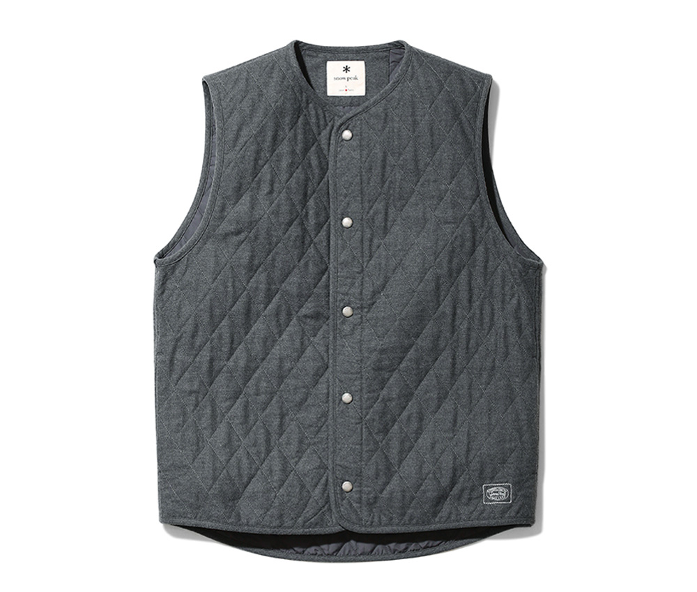 snow peak quilted flannel vest - ベスト