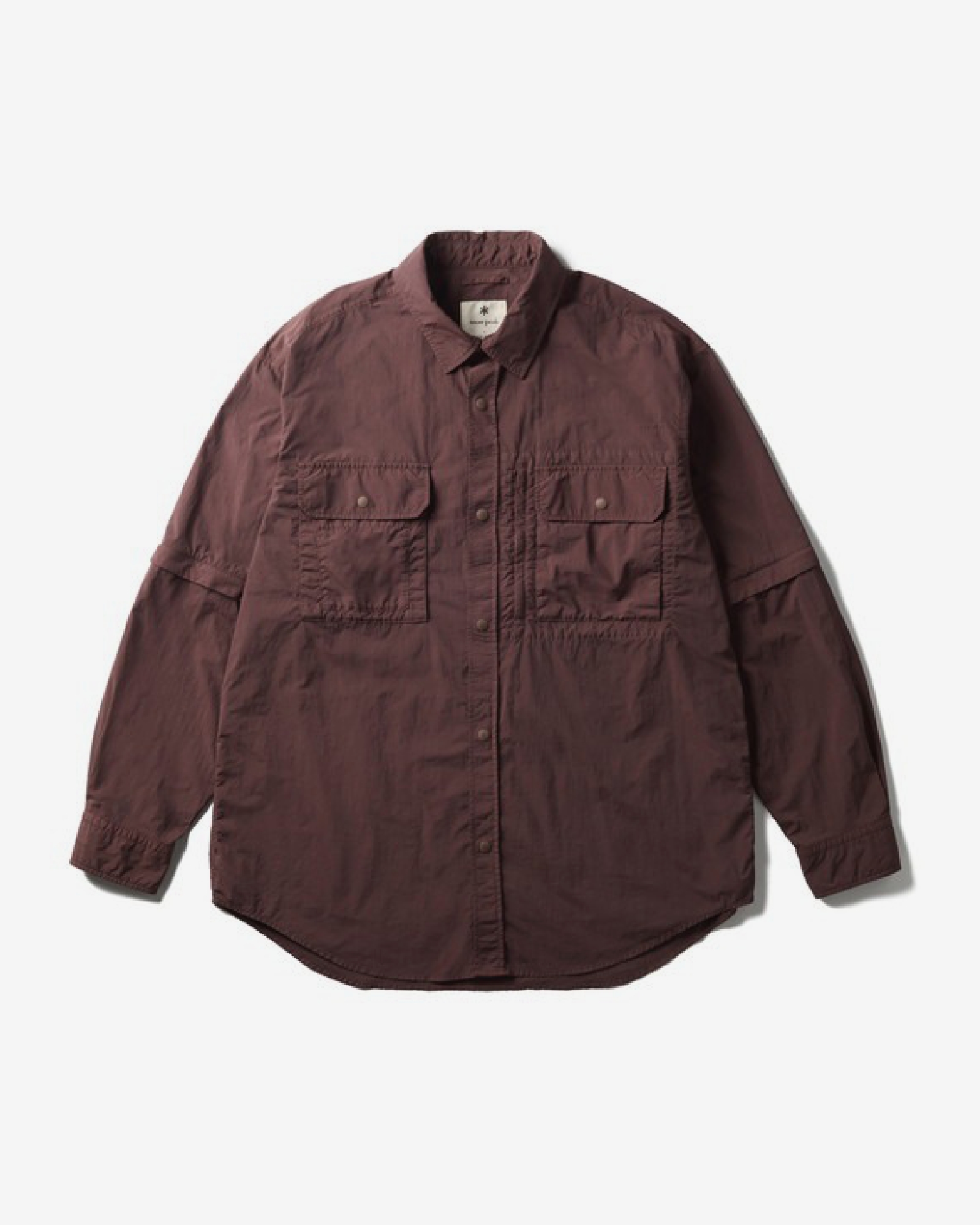 Garment Dyed Convertible Shirt BROWN