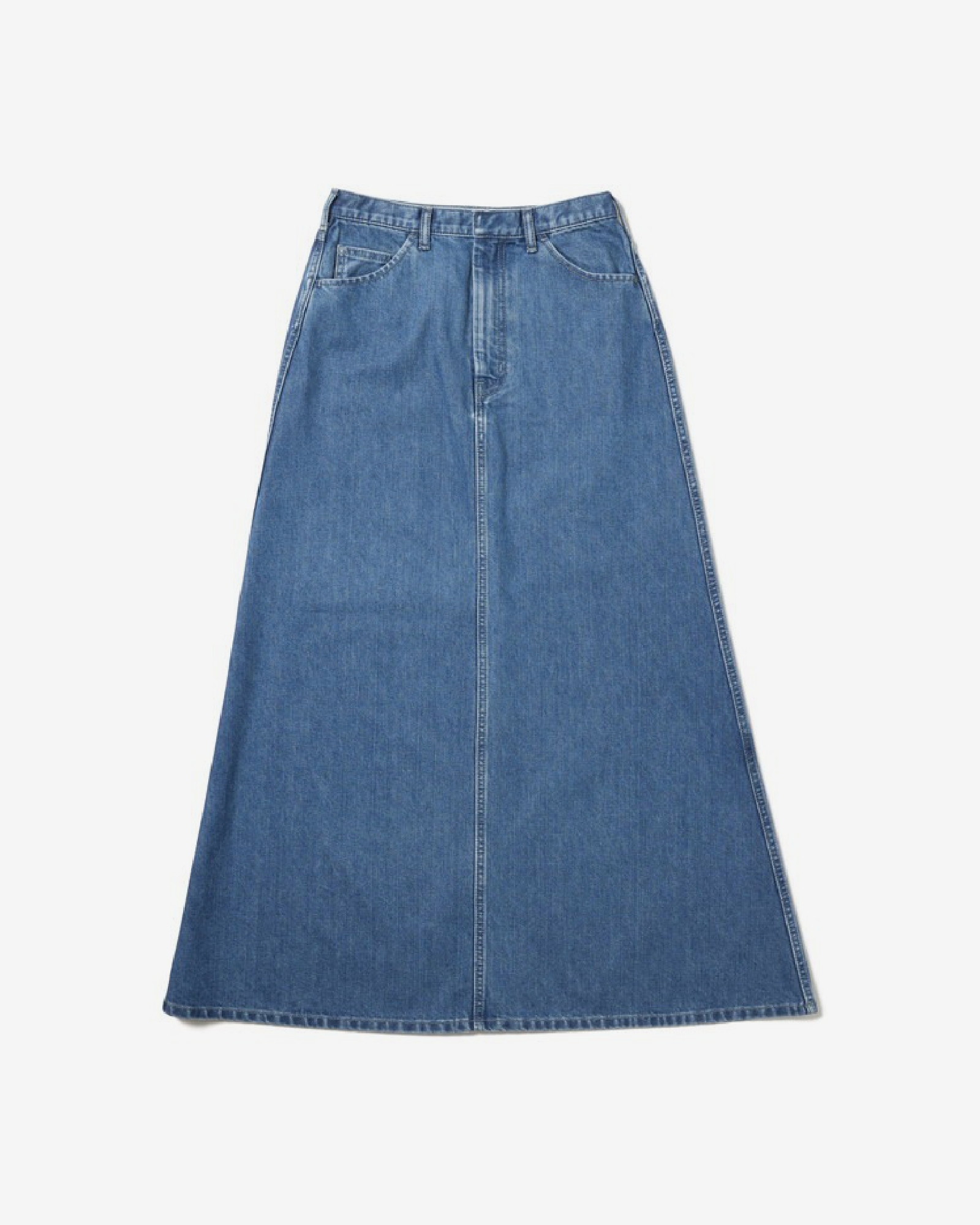TAKIBI Denim Skirt LIGHT BLUE