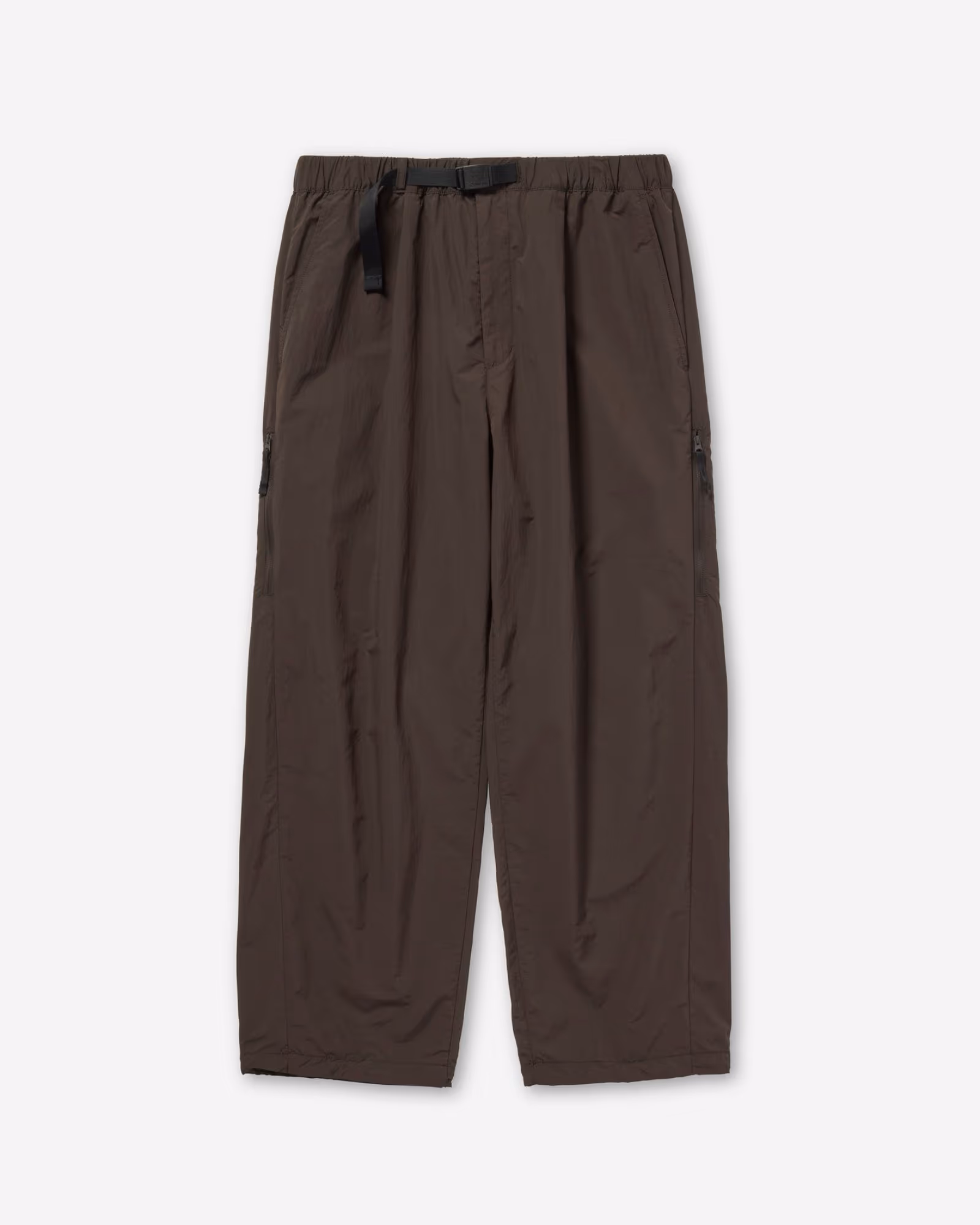 Nylon Double Rip Pants DARK BROWN