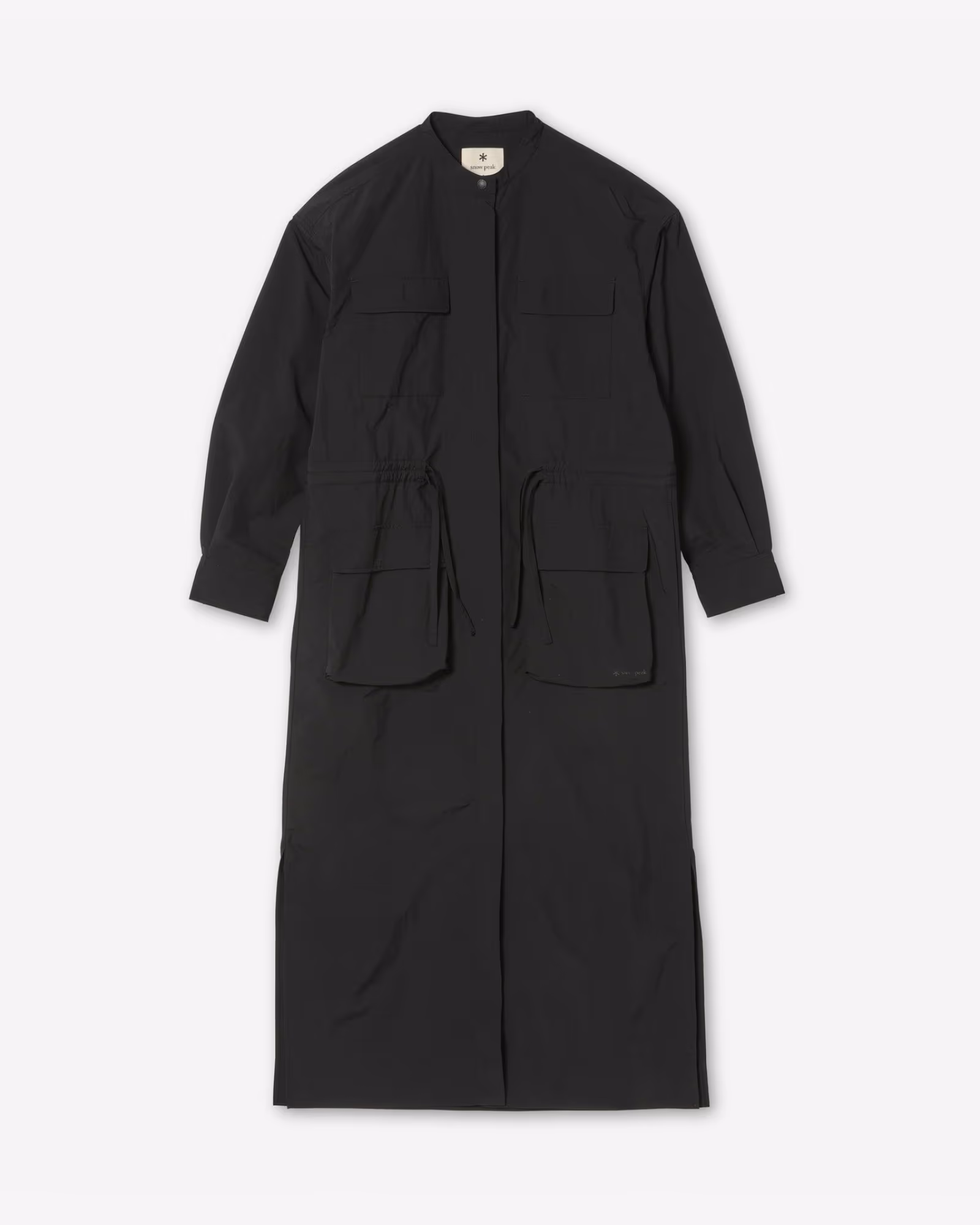 Nylon Double Rip Dress BLACK