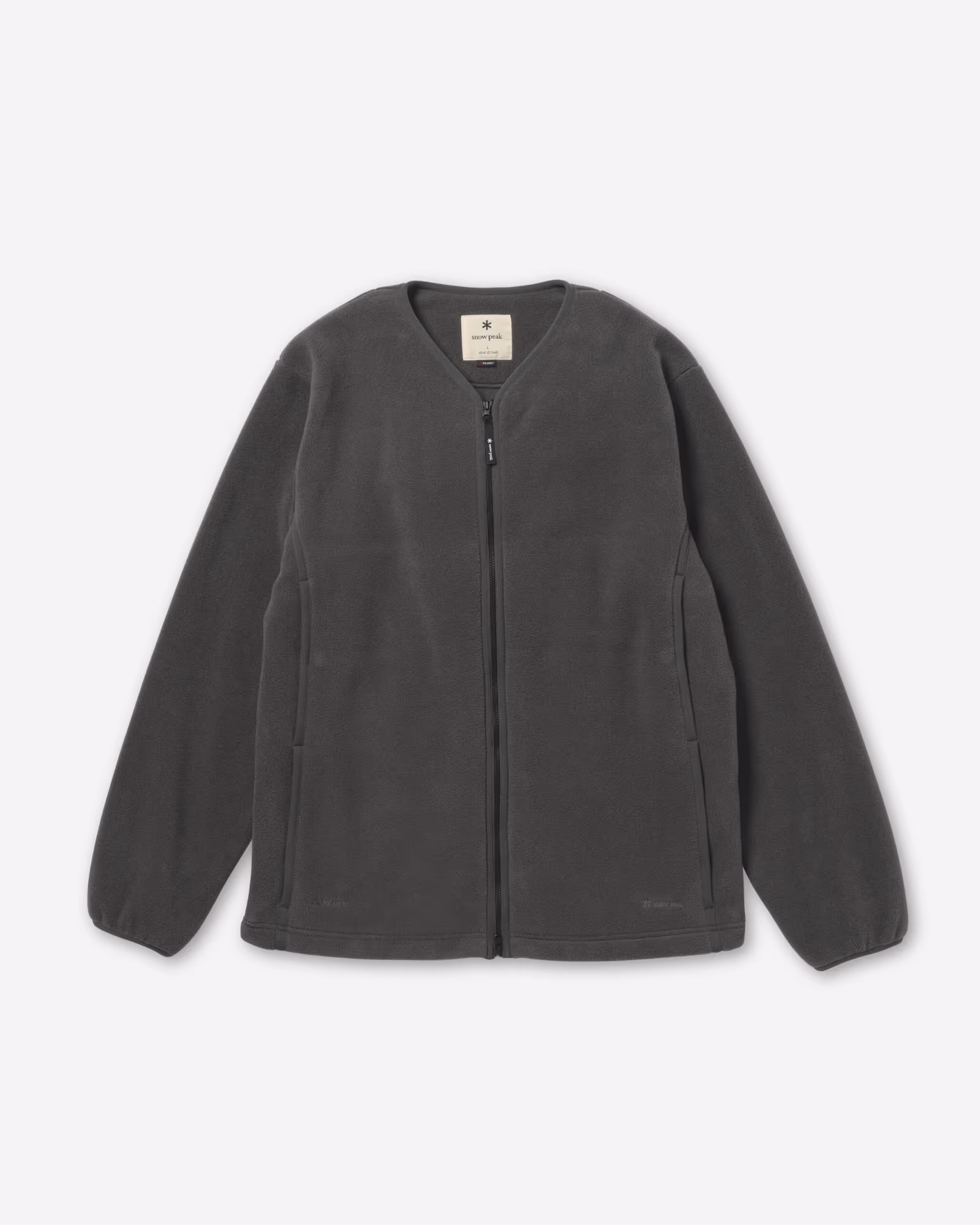 Water-Repellent Fleece Cardigan CHARCOAL