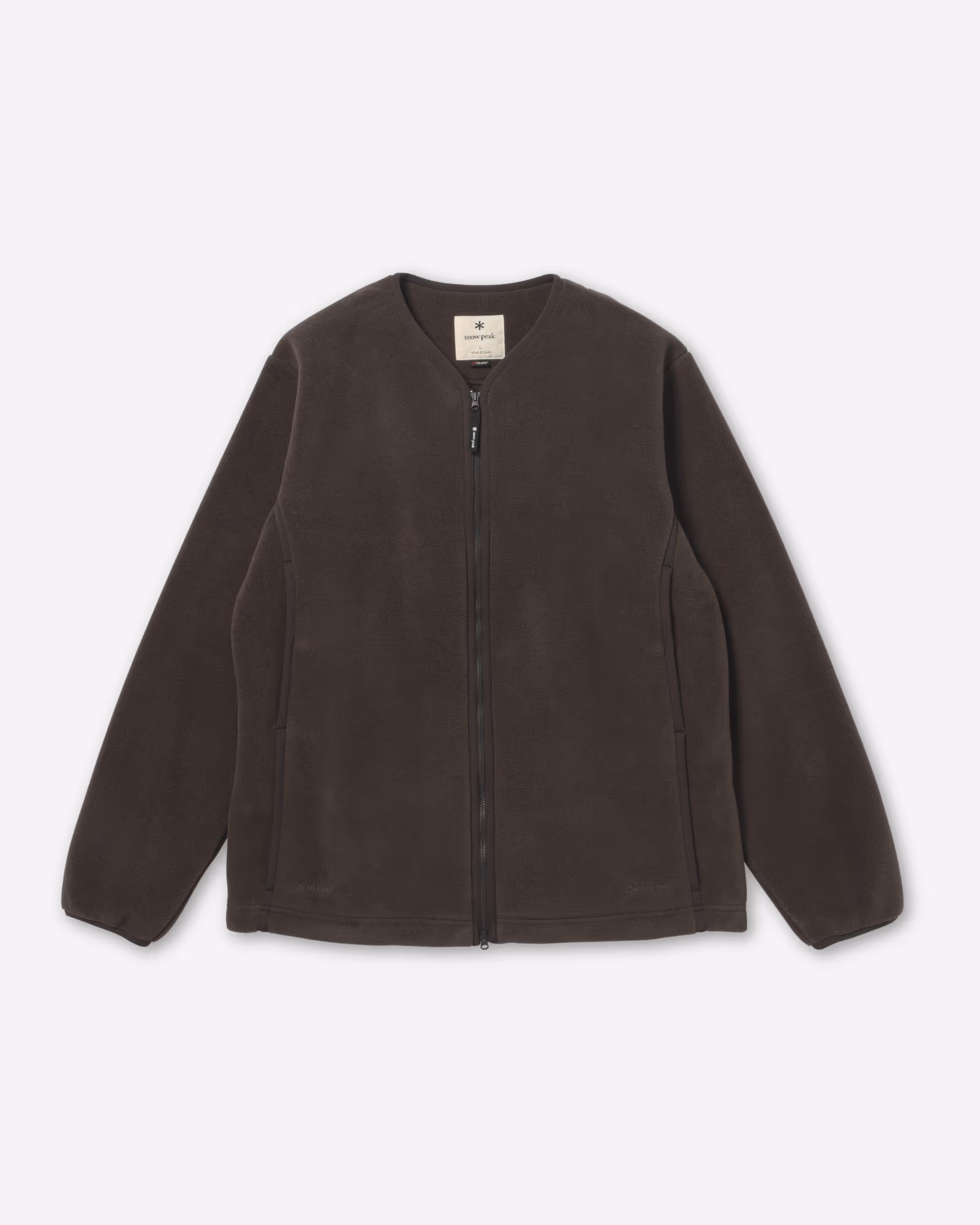 Water-Repellent Fleece Cardigan DARK BROWN