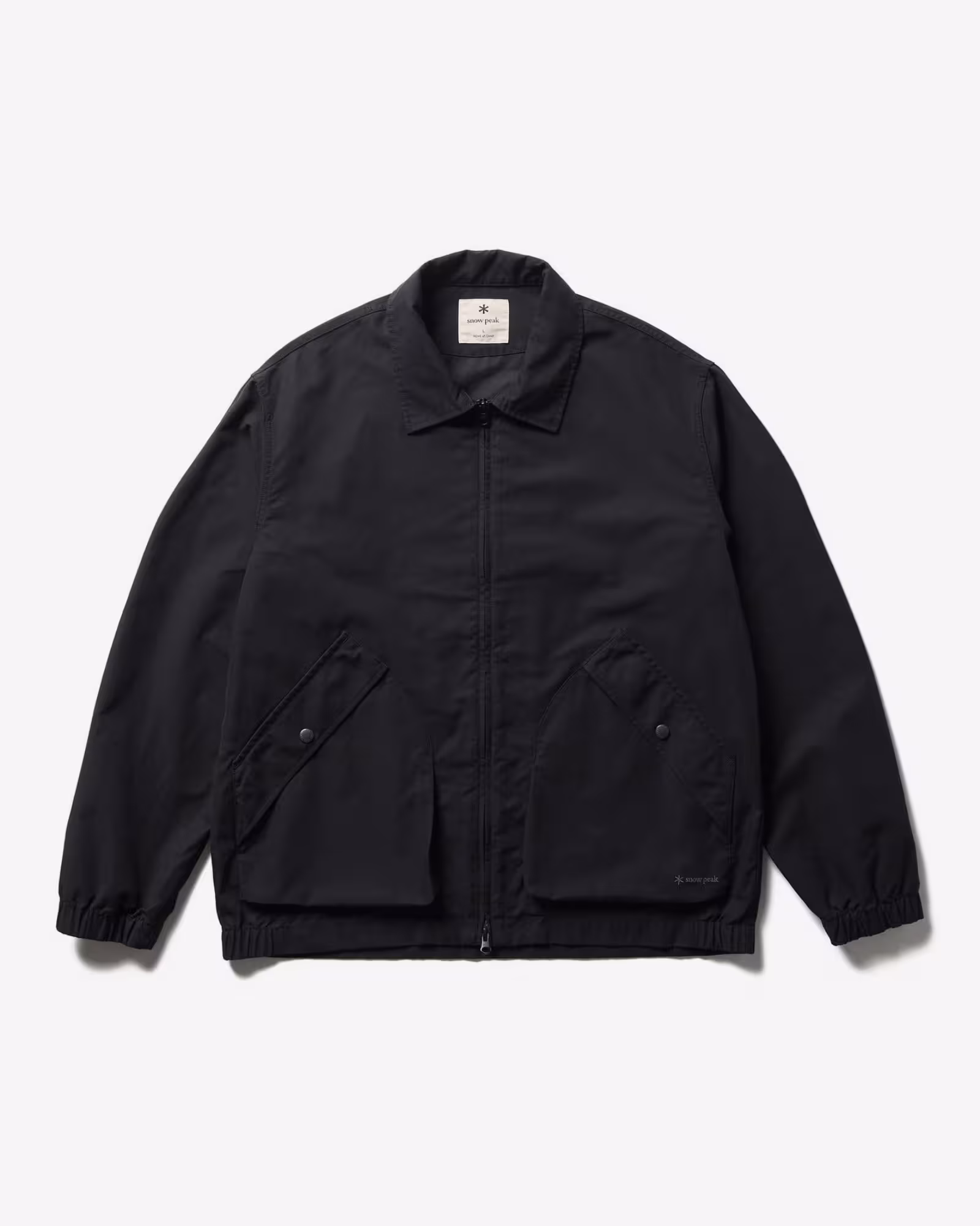 Light Dobby Cloth Harrington Jacket BLACK
