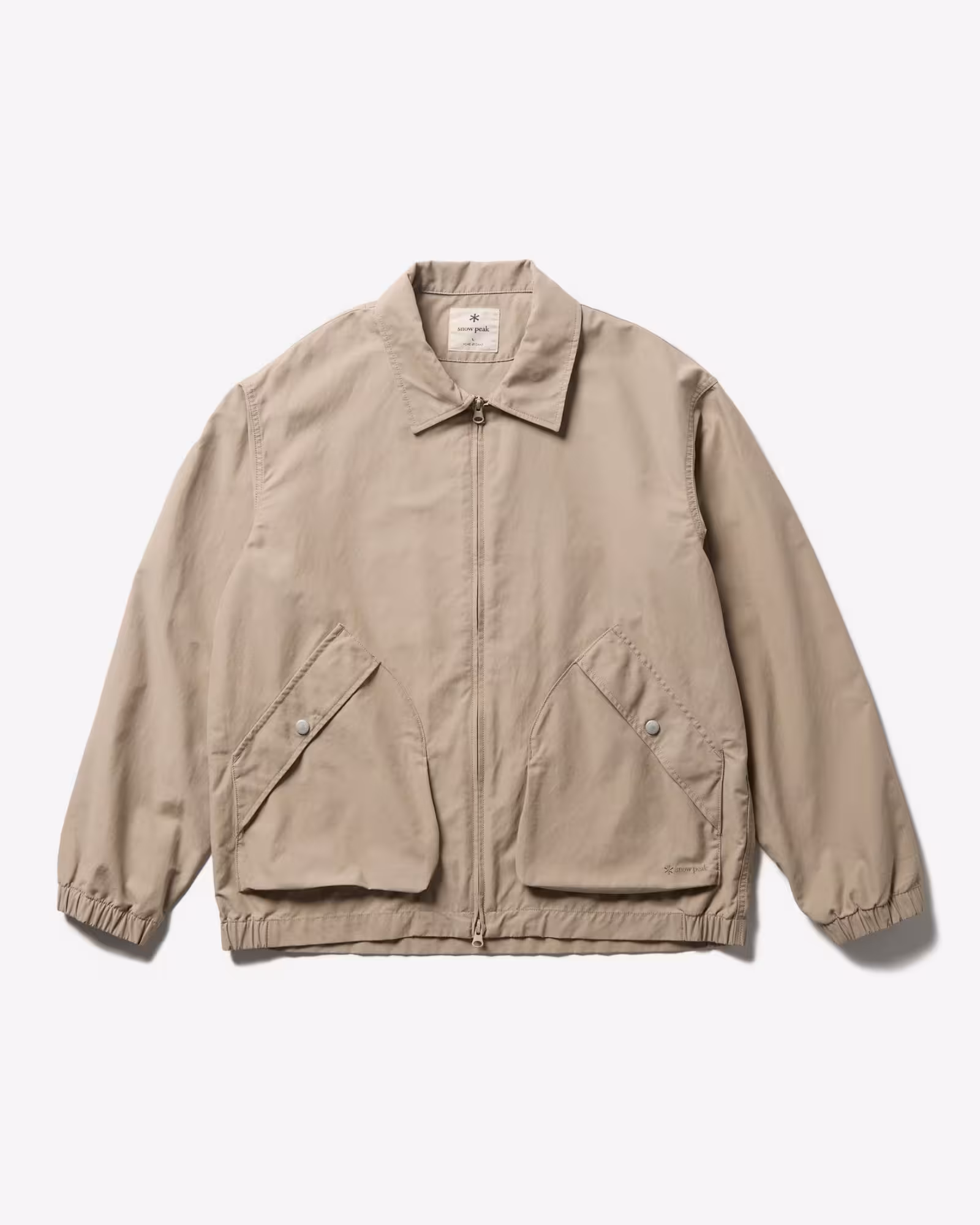Light Dobby Cloth Harrington Jacket GREIGE