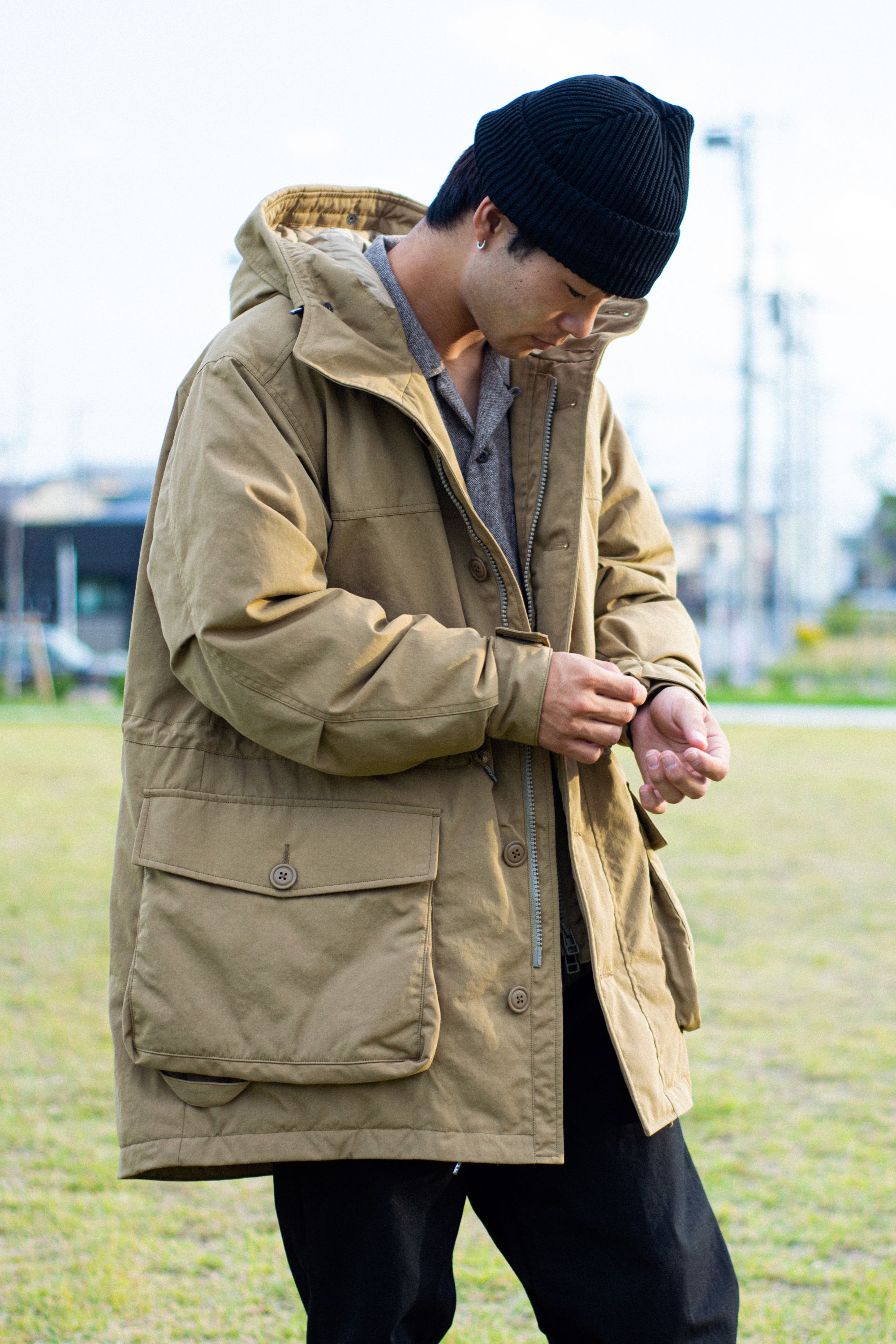 snowpeak waxedcotton downjacket 焚火ダウン - ダウンジャケット