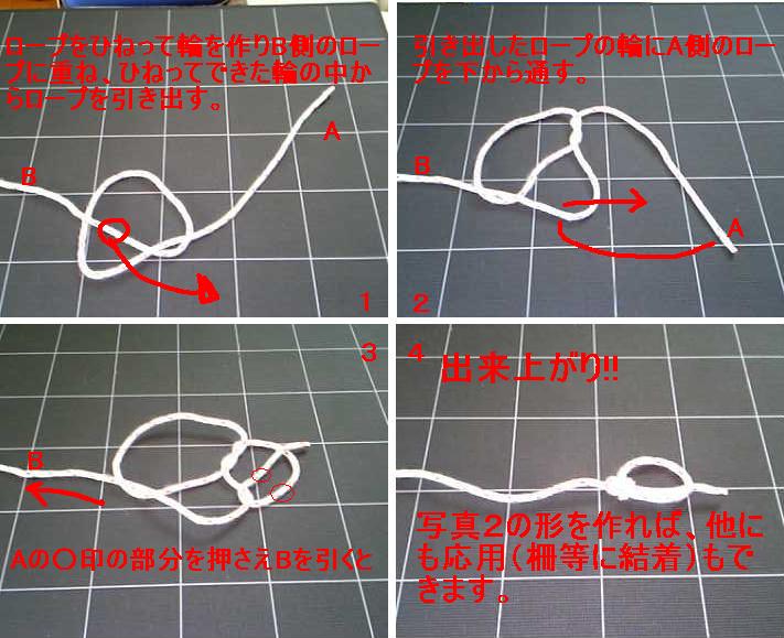 むすび もやい もやい結びの結び方。どうしても覚えられない人向けに手順を解説、結び方は手の型で覚えよう