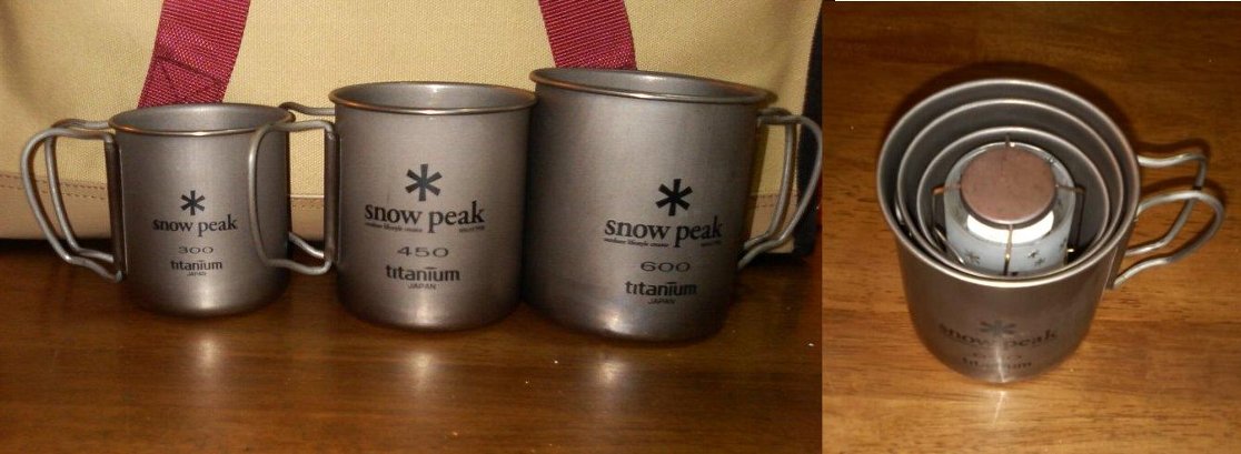 アウトドア 食器 snow peak club:スタッキング シングルマグ６００＋４５０＋３００ 